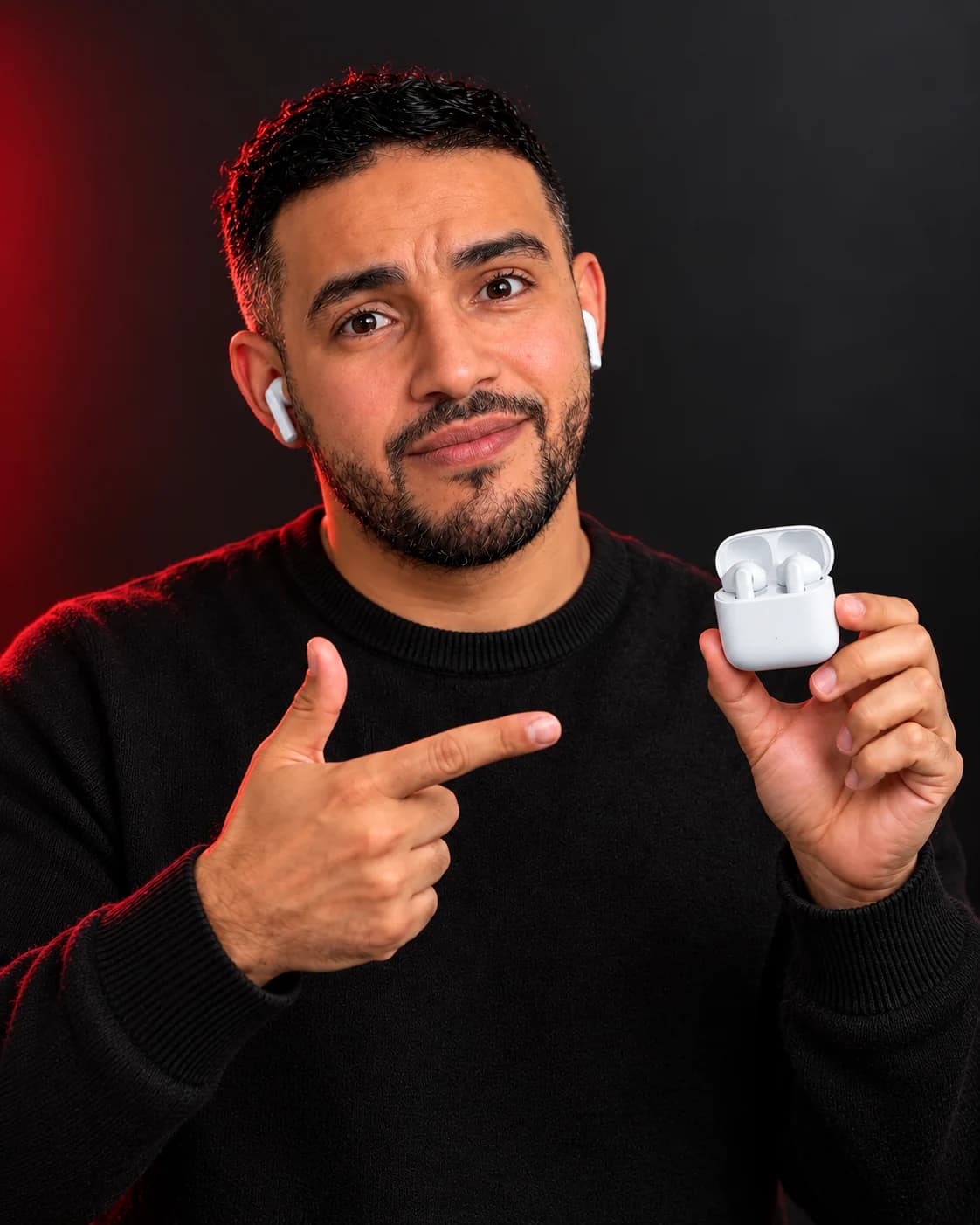 Zaydoun porte les Huawei FreeBuds SE 2 blancs
